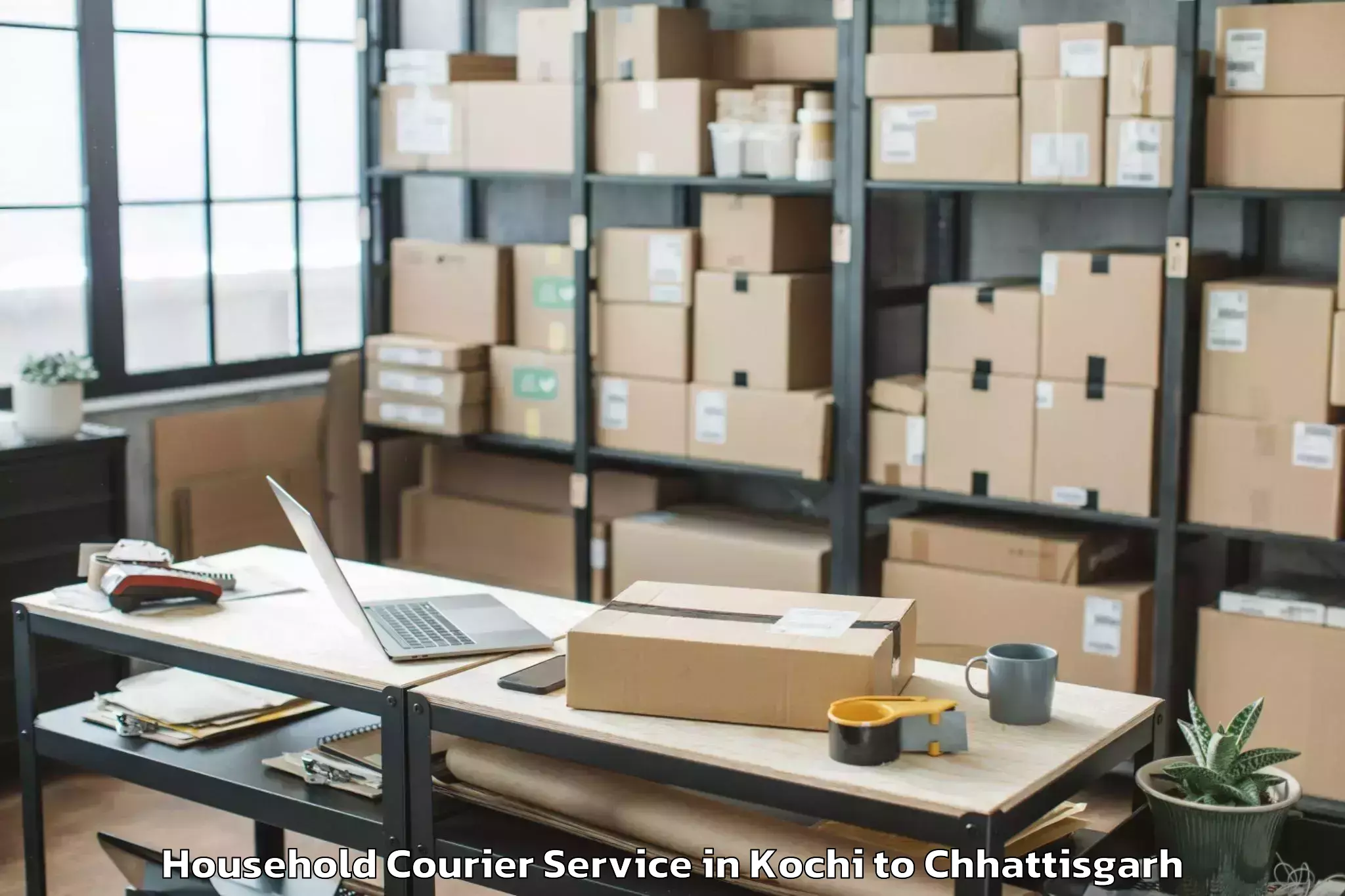 Quality Kochi to Janjgir Household Courier